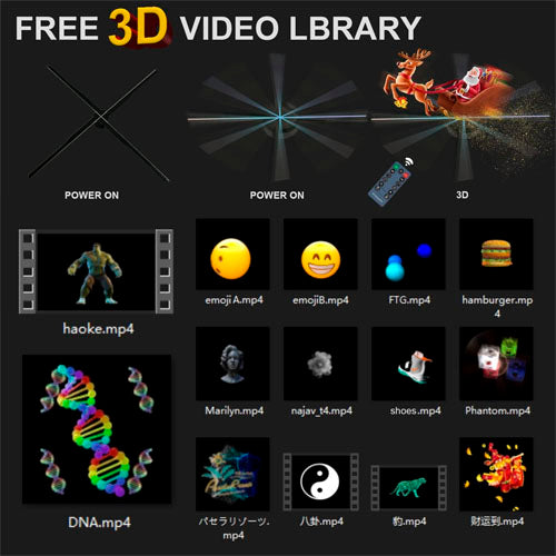 3D LED Holographic Fan
