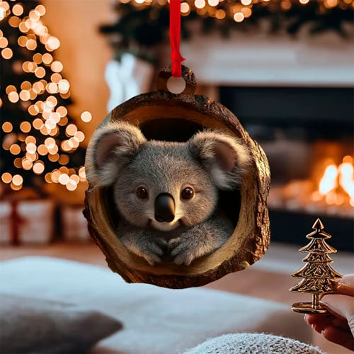 2D Acrylic Animal Christmas Ornamentš„