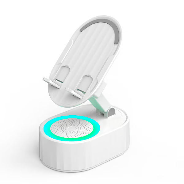 💥LAST DAY SALE 🔥2025 Upgraded Cell Phone Stand with Induction Speaker/Power Bank/Atmosphere Light