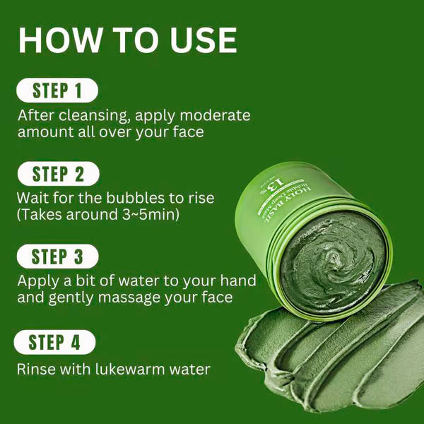 Holy Basil Bubble Deep Cleansing Mask