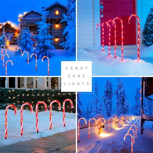 Solar Christmas Canes - Water Resistant