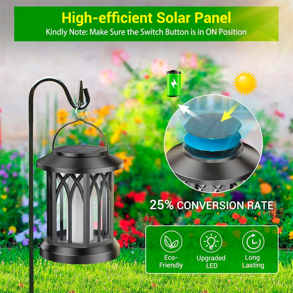 🏆Flash Sale⚡🔥 Upgraded Flickering Flame Solar Lantern Outdoor Waterproof Light
