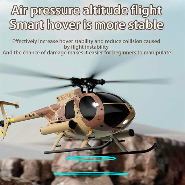 Falcon® C189 Remote Control Helicopter, 1:28 Scale Defender MD500 RC Helicopter 2.4G 6CH RTF with Single Blade Brushless Motor Flybarless Optical Flow Localization-2 Battery