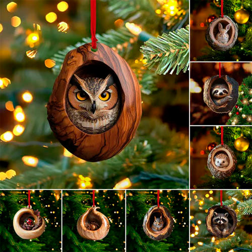2D Acrylic Animal Christmas Ornamentš„