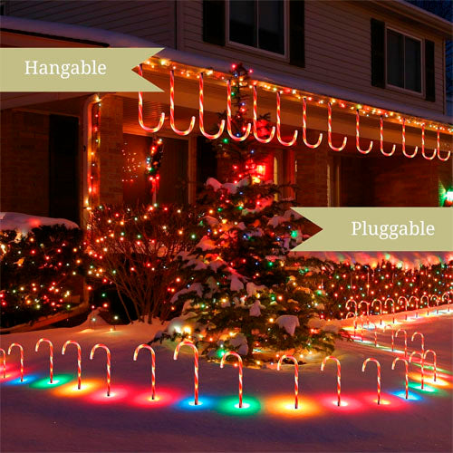 Solar Christmas Canes - Water Resistant