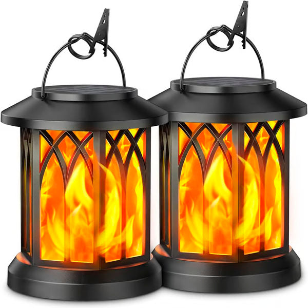 🏆Flash Sale⚡🔥 Upgraded Flickering Flame Solar Lantern Outdoor Waterproof Light
