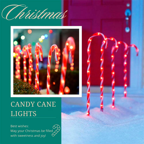 Solar Christmas Canes - Water Resistant
