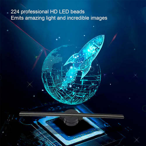 (🎅Xmas Sale) - 🎄3D Hologram LED Fan Projector