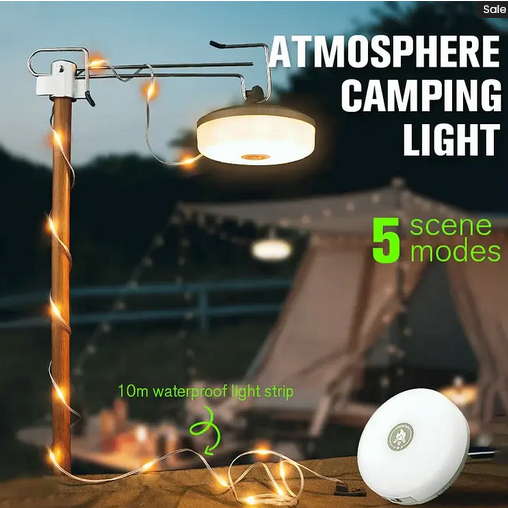 Multifunctional LED Outdoor Camping Colorful Atmosphere String Lights