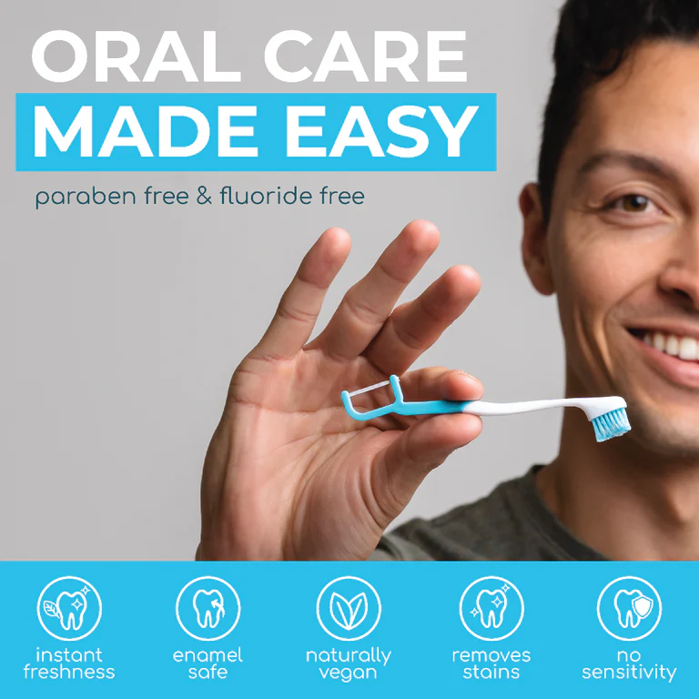 SmileBrushe™ 5-in-1 Toothbrush with Toothpaste & Floss