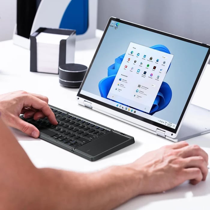 Foldable Bluetooth Keyboard with Touchpad