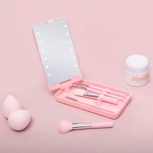 💖Smart Light Travel Makeup Brush Set