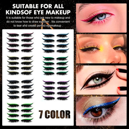 55%OFF - Reusable Self-Adhesive Eyeliner And Eyelash Stickers With Glitter