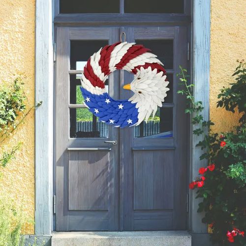Independence Day Patriotic Eagle Wreath Decoration