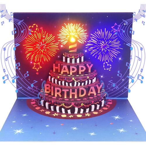 Magical And Musical 3D Gift Cards - Lights That Last 35 Days