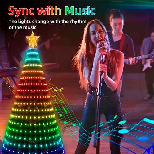 🔥Hot Sale 🎄Smart Christmas Tree Lights ✨With Remote and APP Control