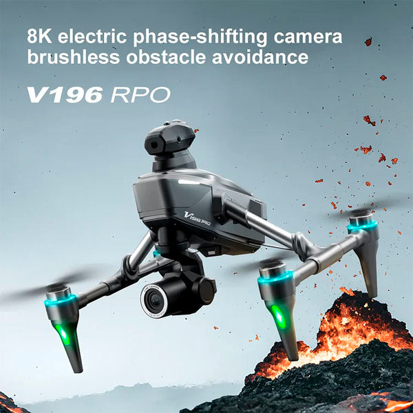 ❄🎄New Year's Special 2025⛄🔔 Drone with 8K camera for adults, v196 rc quadcopter with auto return, follow me, brushless motor, circular flight, waypoint, altitude hold, headless mode, 59 minutes long flight time!!
