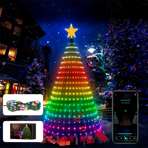 🔥Hot Sale 🎄Smart Christmas Tree Lights ✨With Remote and APP Control