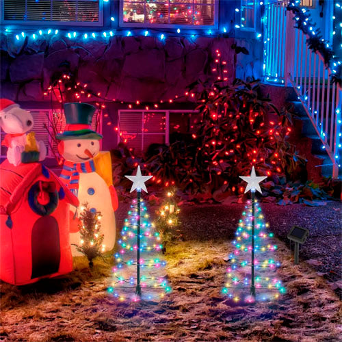 Outdoor Solar Spiral Christmas Tree Lights