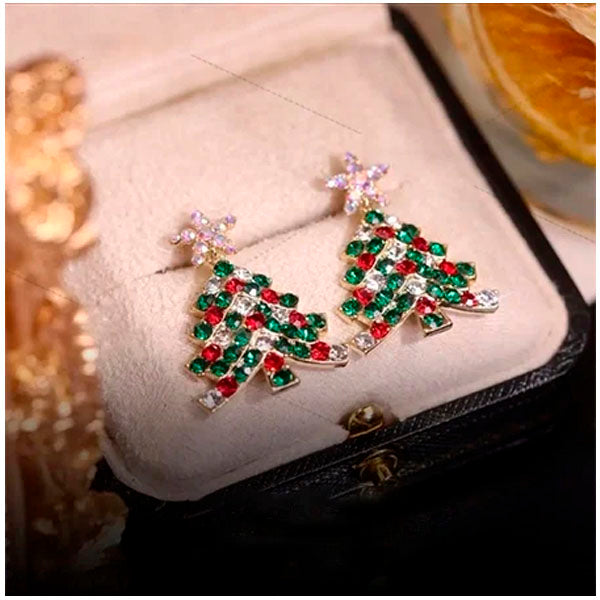 Tree Earrings With Diamonds