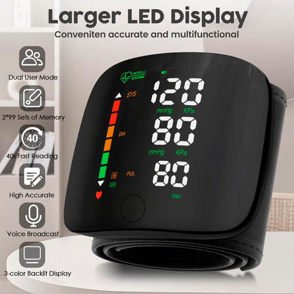 Wrist Blood Pressure Monitor With Artificial Intelligence 2025