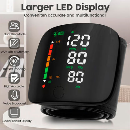 Wrist Blood Pressure Monitor With Artificial Intelligence 2025