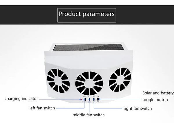 The New Solar Car Cooling Artifact 🧊[air circulation exhaust fan]🧊