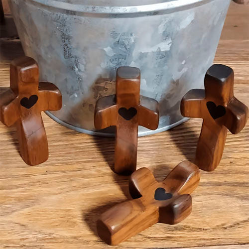 Handcrafted Wooden Cross My Heart