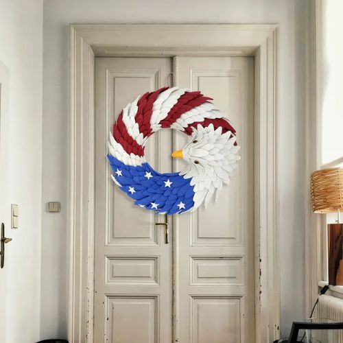 Independence Day Patriotic Eagle Wreath Decoration