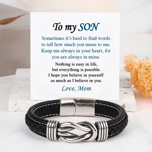 Son's Infinity Knot Bracelet Gift Set