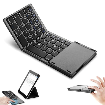 Foldable Bluetooth Keyboard with Touchpad