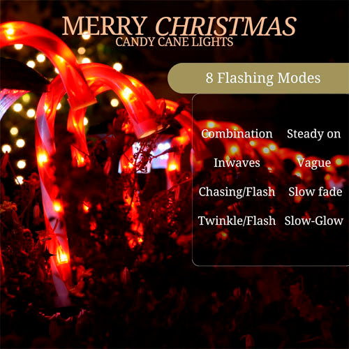 Solar Christmas Canes - Water Resistant