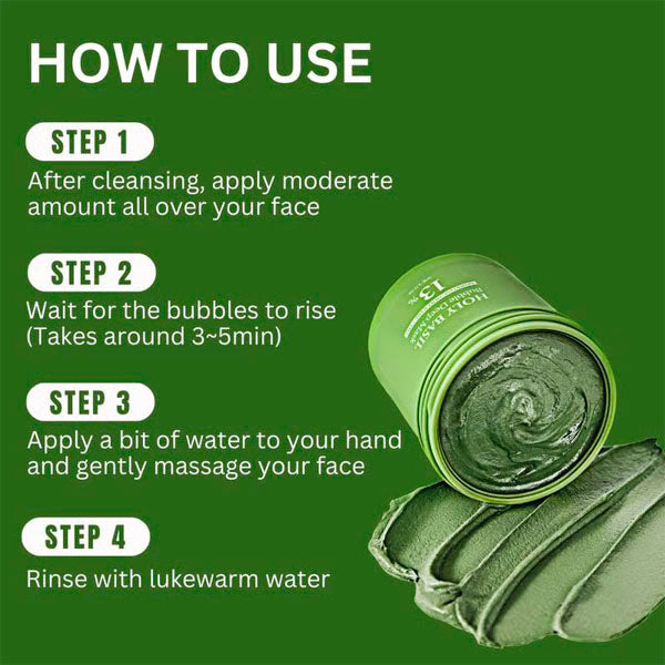 Holy Basil Bubble Deep Cleansing Mask