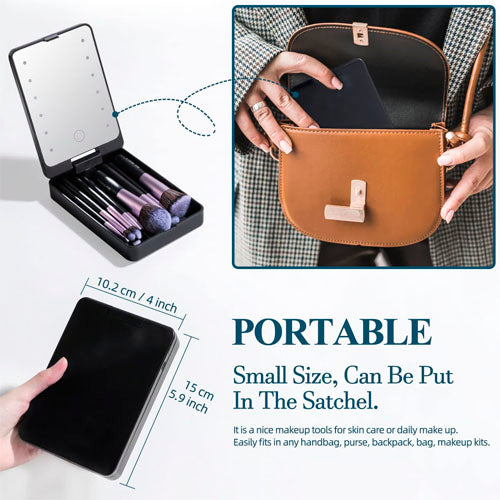 💖Smart Light Travel Makeup Brush Set