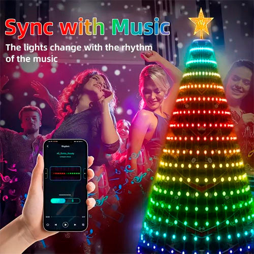 🔥Hot Sale 🎄Smart Christmas Tree Lights ✨With Remote and APP Control