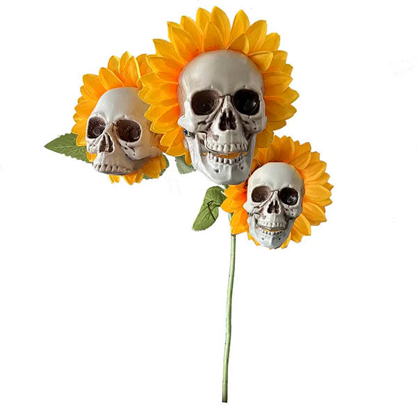 Skull Sunflower Halloween Decoration