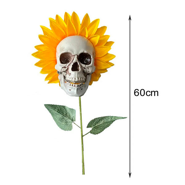 Skull Sunflower Halloween Decoration