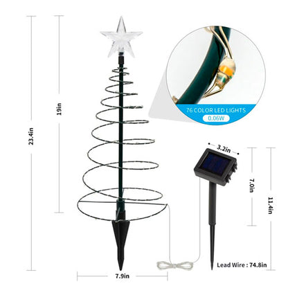 Outdoor Solar Spiral Christmas Tree Lights