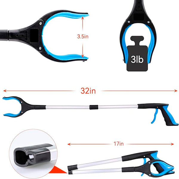 Foldable Grabber With 360° Swivel Clip