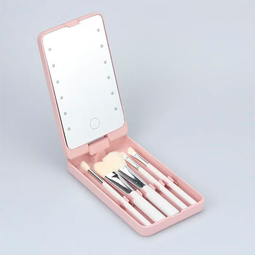 💖Smart Light Travel Makeup Brush Set