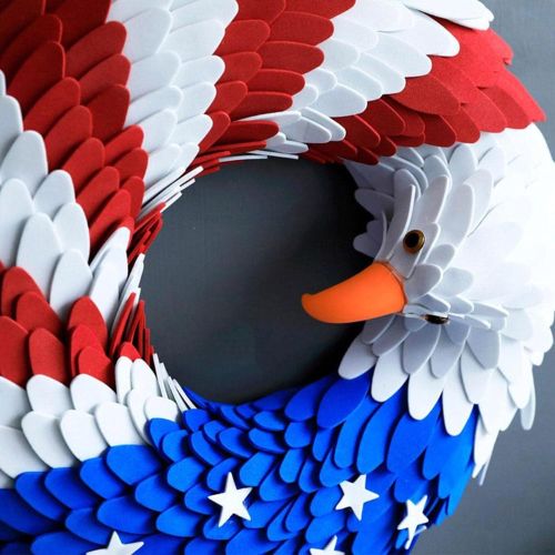 Independence Day Patriotic Eagle Wreath Decoration