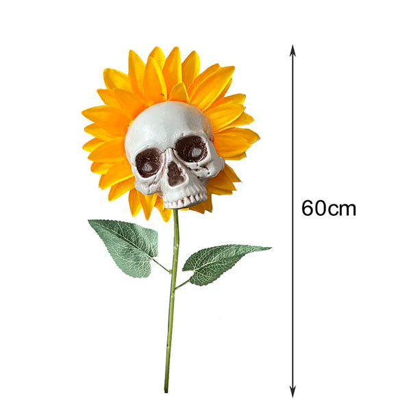 Skull Sunflower Halloween Decoration