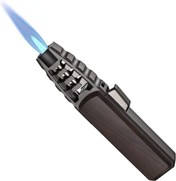 🔥Windproof Straight Torch Blue Flame Lighter