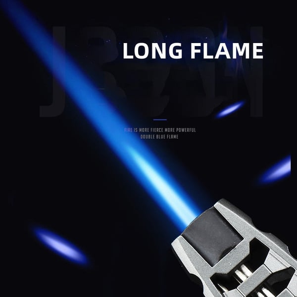 🔥Windproof Straight Torch Blue Flame Lighter