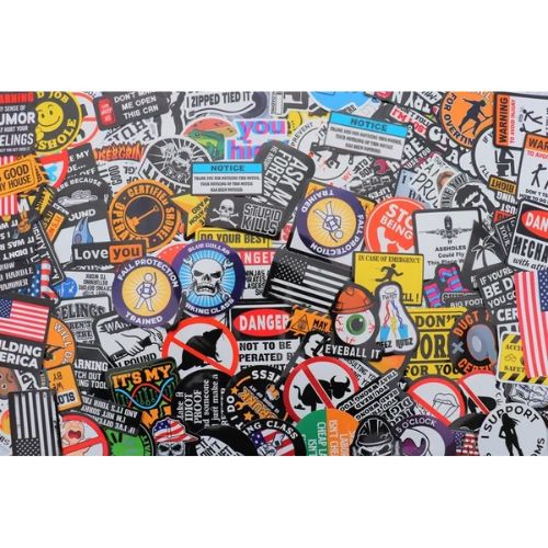 100pcs Hard Hat Stickers Pack(DIRTY) - Perfect for Helmets, Toolboxes..