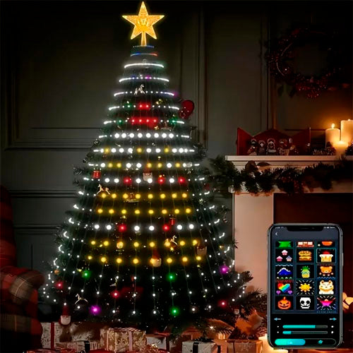🔥Hot Sale 🎄Smart Christmas Tree Lights ✨With Remote and APP Control