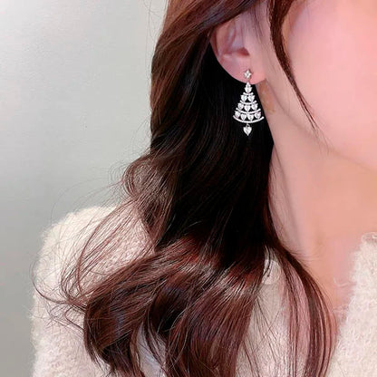 Tree Earrings With Diamonds