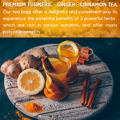 100% Natural Turmeric Ginger Cinnamon Tea
