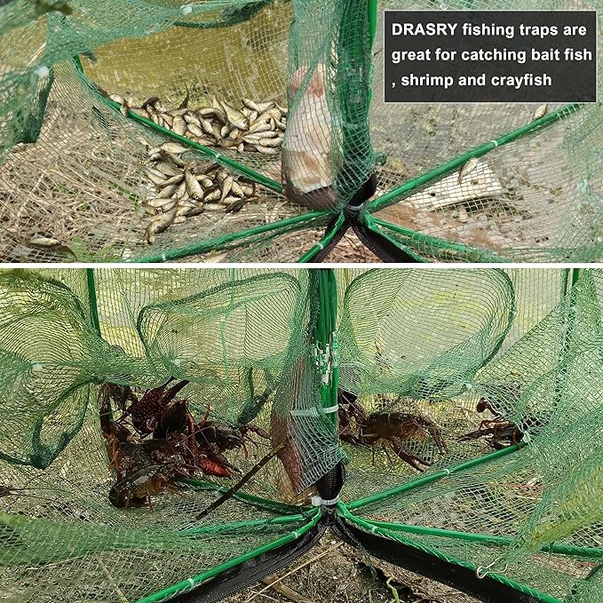 🐟Hand Cast Cage for Catching Fish Shrimp Crabs and Crawfish🐟