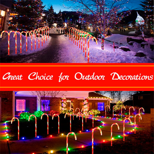 Solar Christmas Canes - Water Resistant